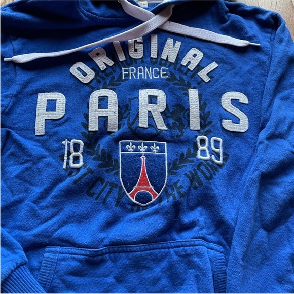 NWOT | PARIS DESIGNS | Blue Hoodie | XS - Picture 3 of 3